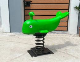 Thú nhún lò xo con cá heo - đồ chơi ngoài trời cho trẻ em