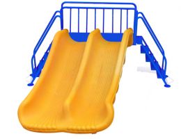 Thang leo cầu trượt đôi - thang leo cầu trượt cho trẻ mầm non